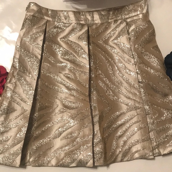 Brooklyn Industries metallic brocade mini skirt - Picture 2 of 8